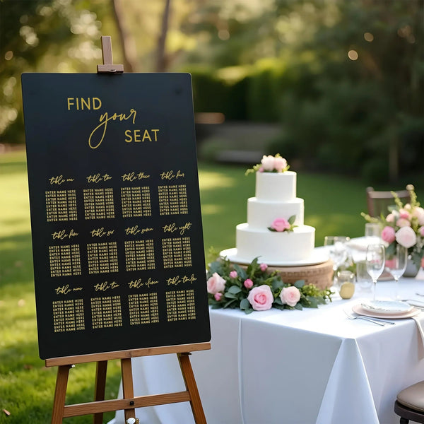 Find Your Seat Wedding Seating Chart