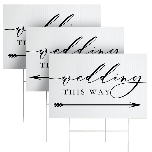 Wedding This Way Yard Sign