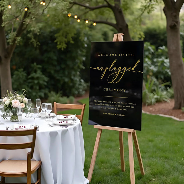 Welcome Unplugged Wedding Welcome Sign