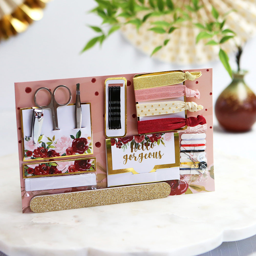 Burgundy Blush Floral Wedding Survival Kit