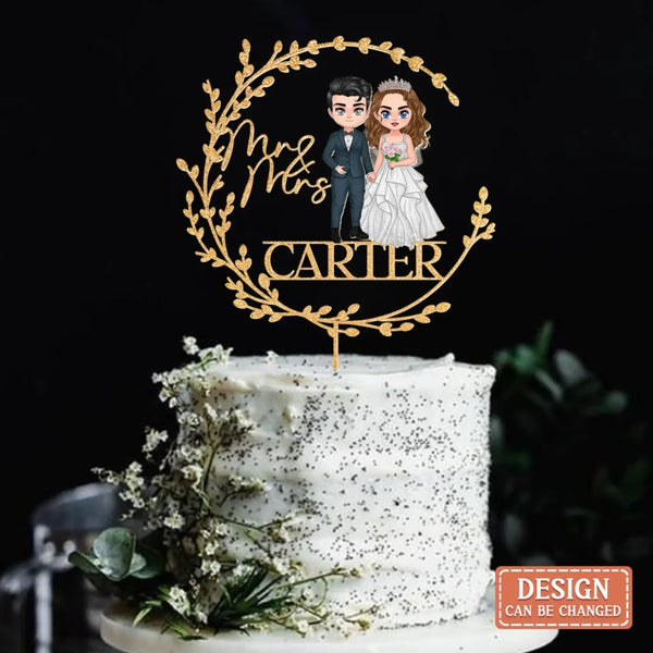 Personalized Rustic Acrylic Cake Topper
