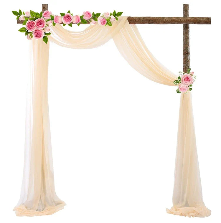 Chiffon Wedding Arch Drape