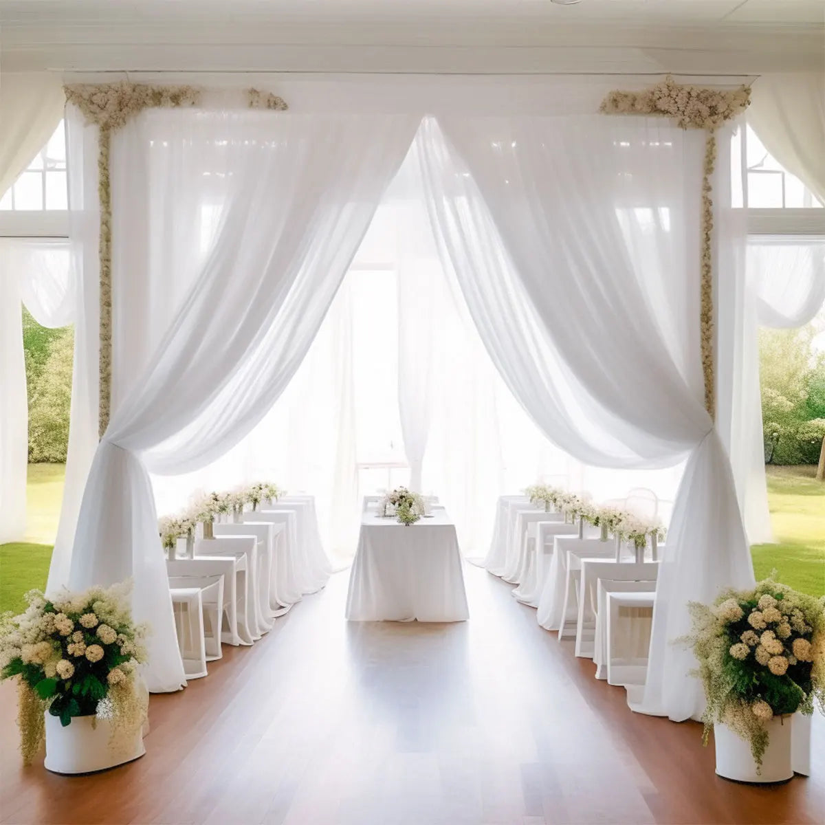 Sheer Organza Tulle Roll for Wedding Decor