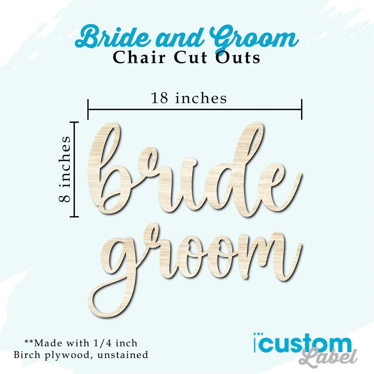 Bride and Groom Chair Signs