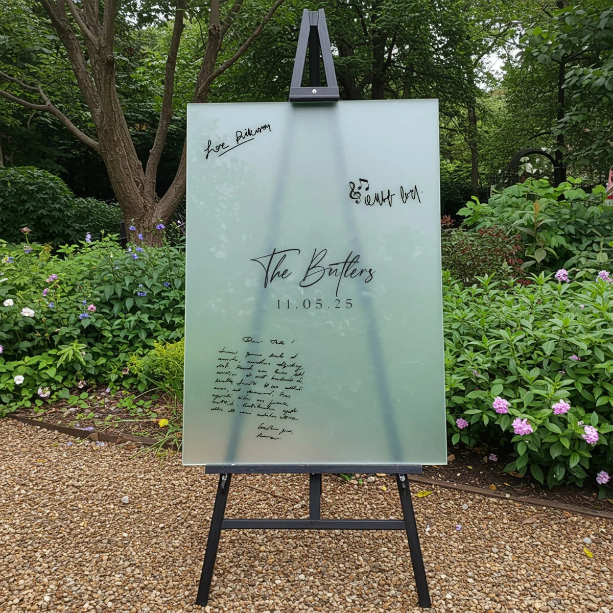 Centered Last Name Guest Book Sign