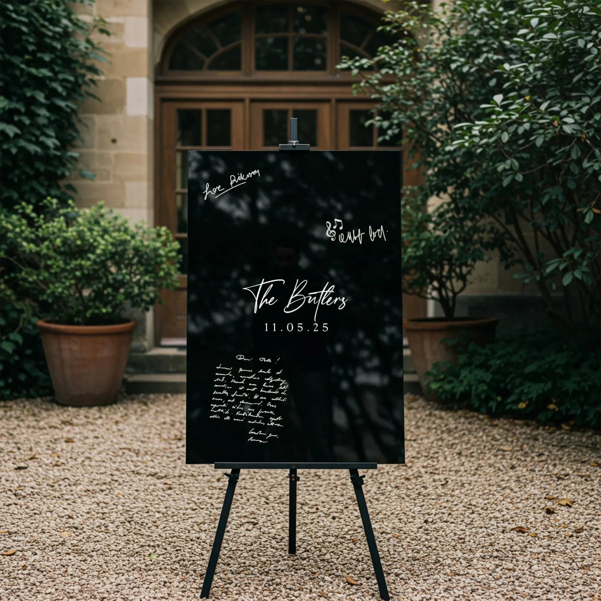 Centered Last Name Guest Book Sign
