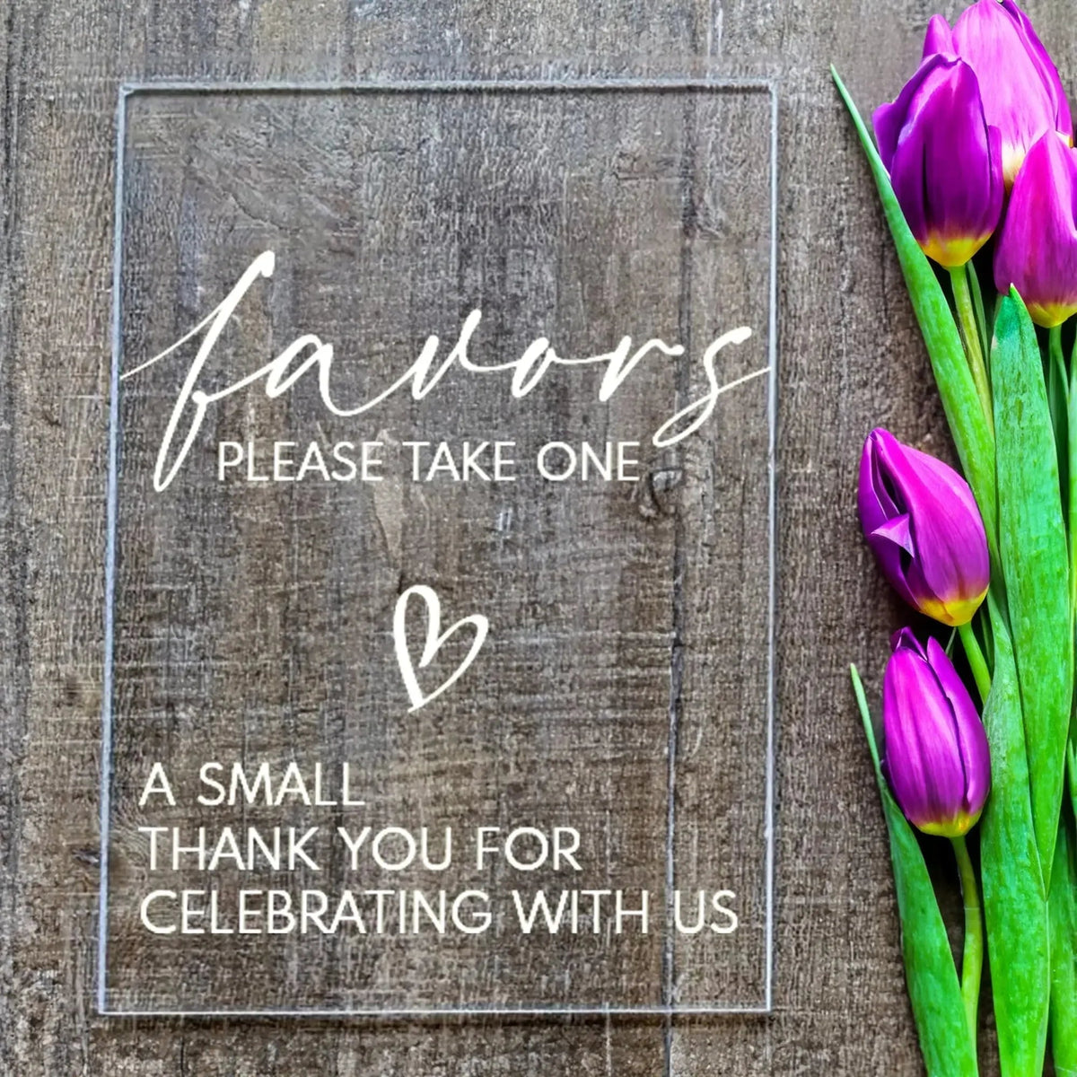 Favors Wedding Table Sign