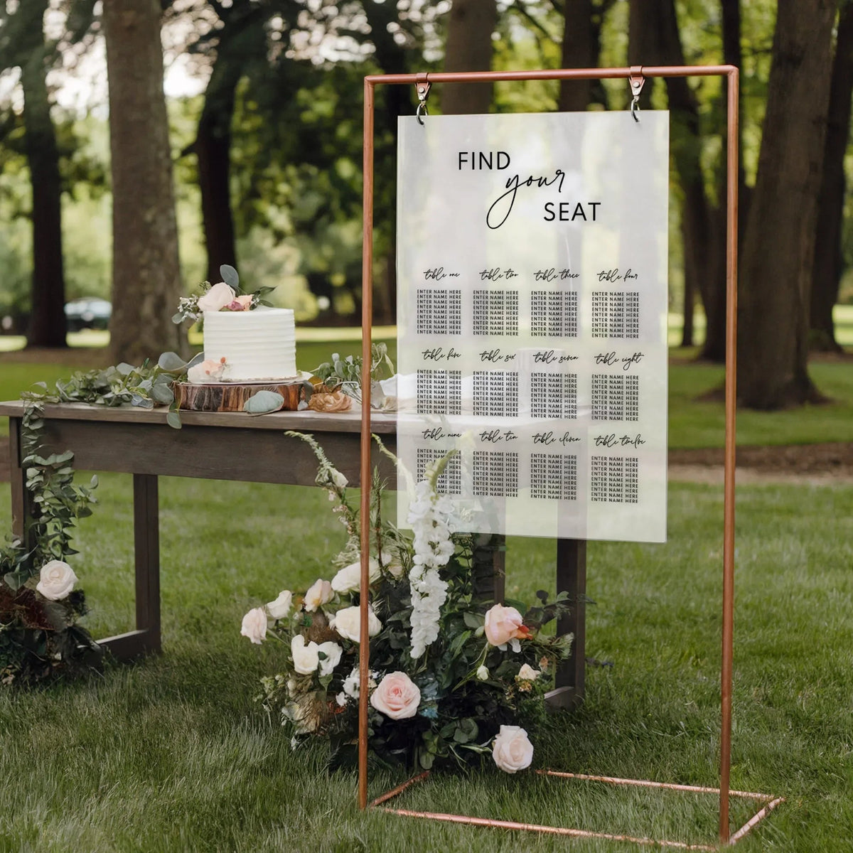 Find Your Seat Wedding Seating Chart