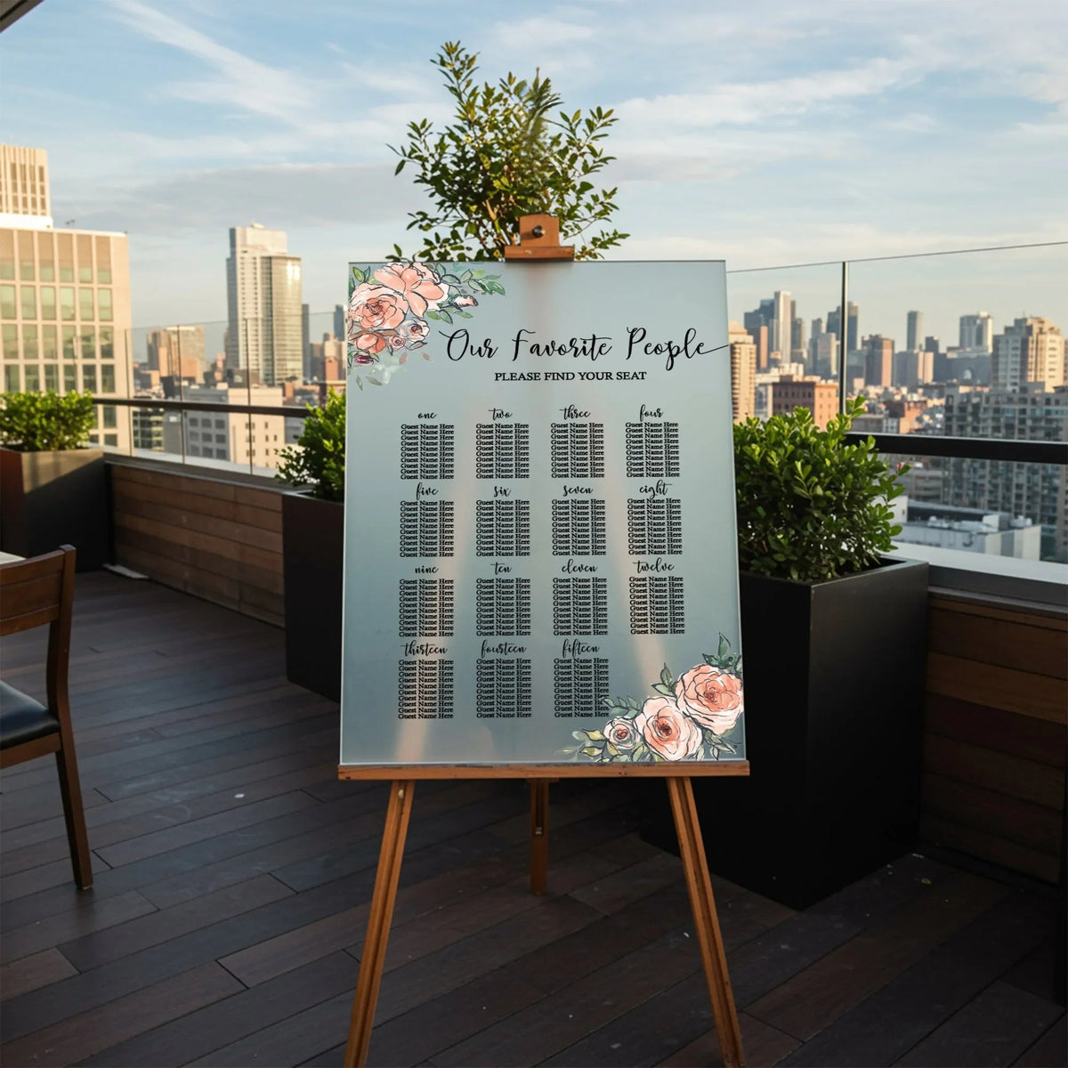 Floral Wedding Seating Chart