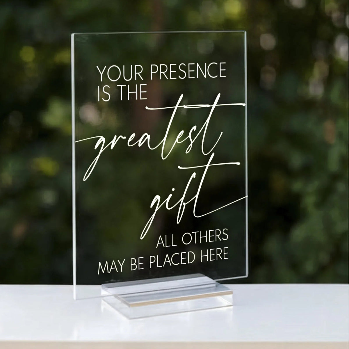 Greatest Gift Wedding Table Sign