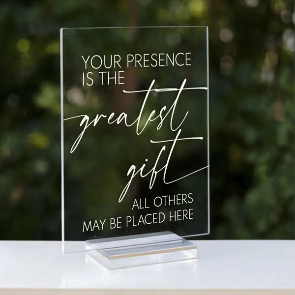 Greatest Gift Wedding Table Sign