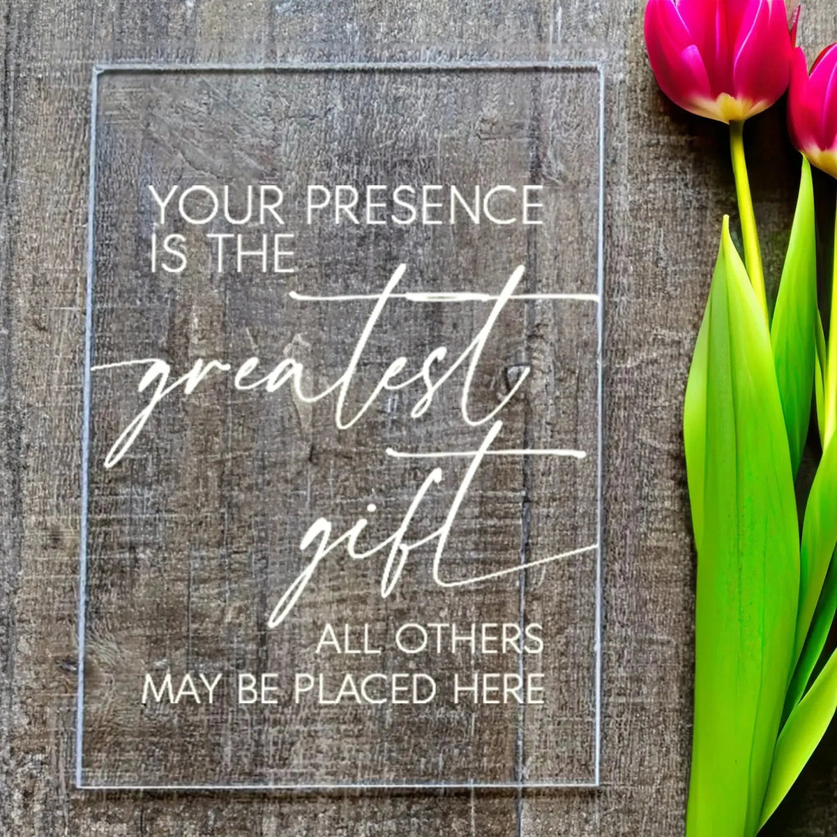 Greatest Gift Wedding Table Sign