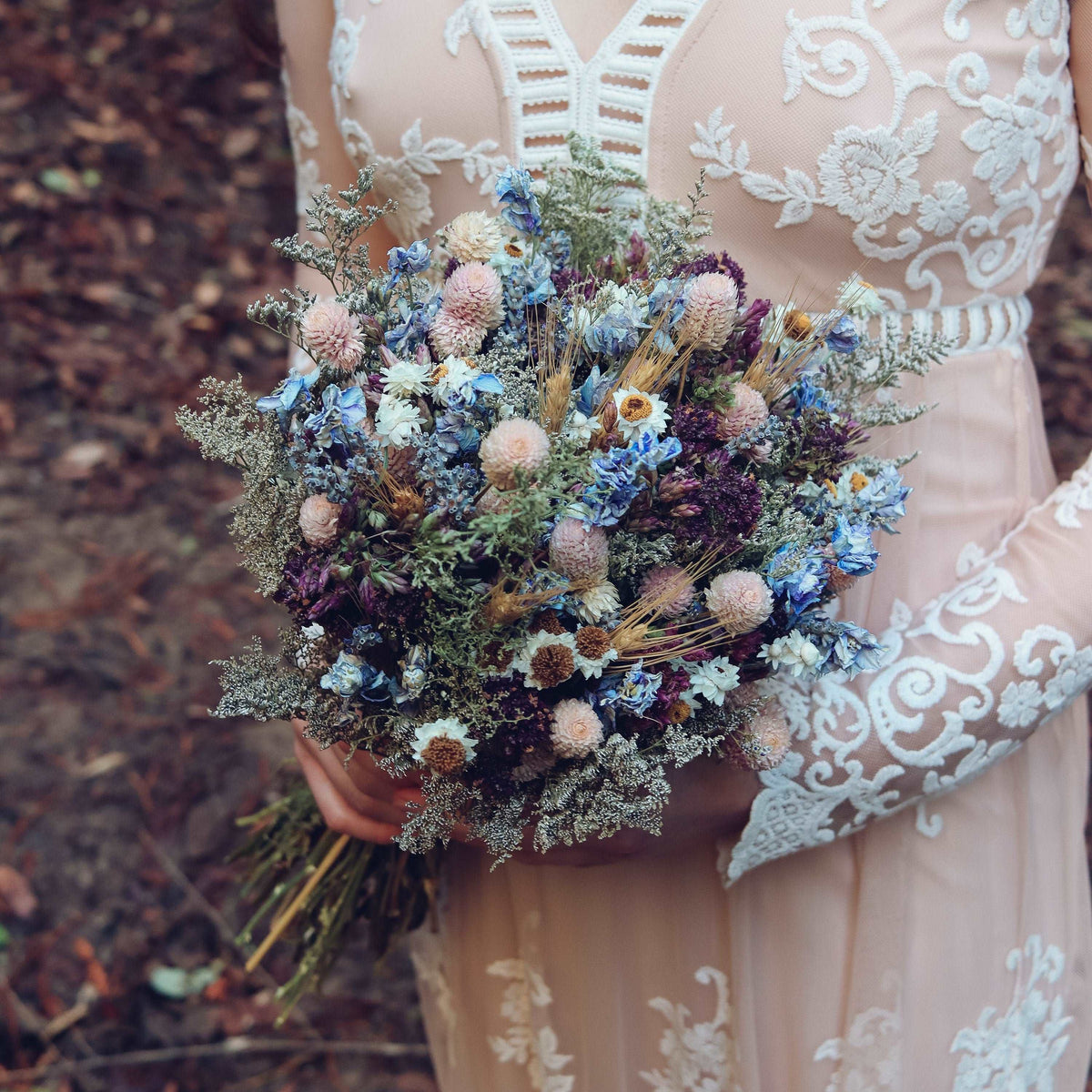 Blue Lavender Dried Flower Crown