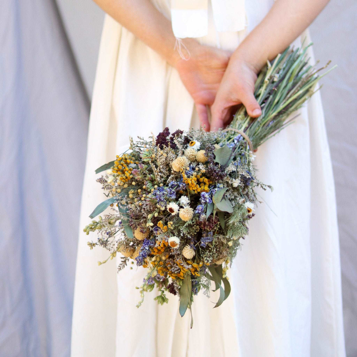 Eucalyptus and Dried Lavender Boutonniere