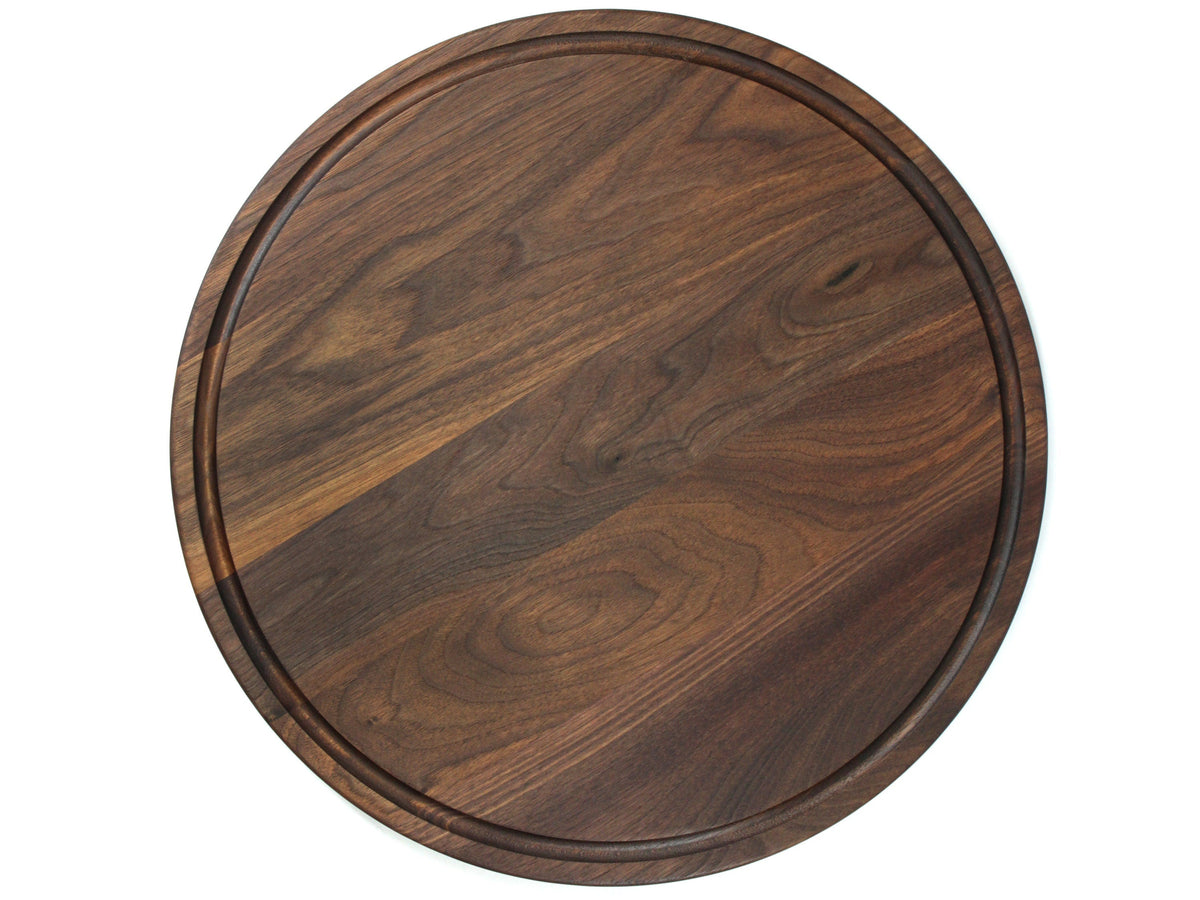 Personalized Round Walnut Charcuterie Board, 18 Inch