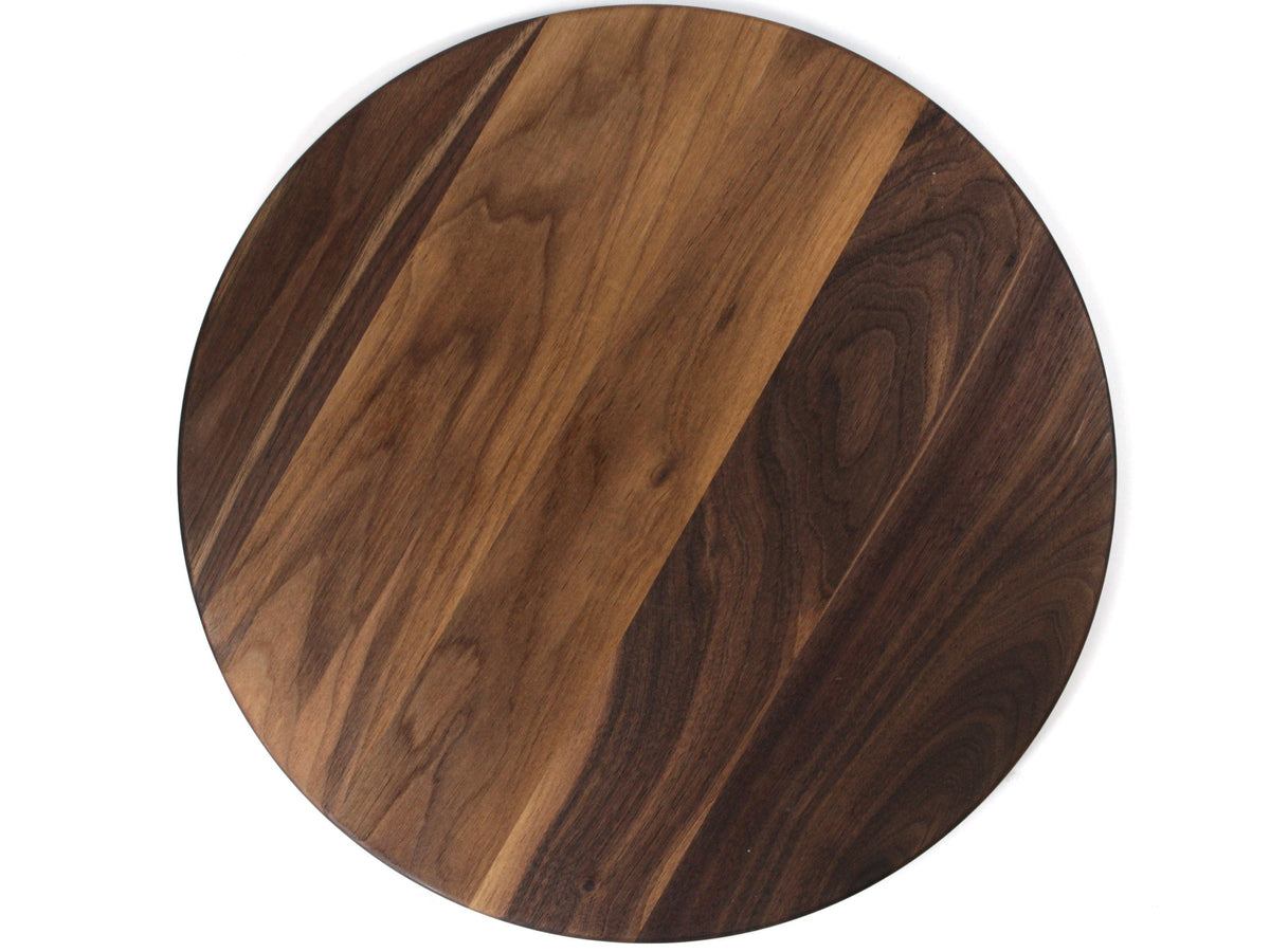 Personalized Round Walnut Charcuterie Board, 18 Inch