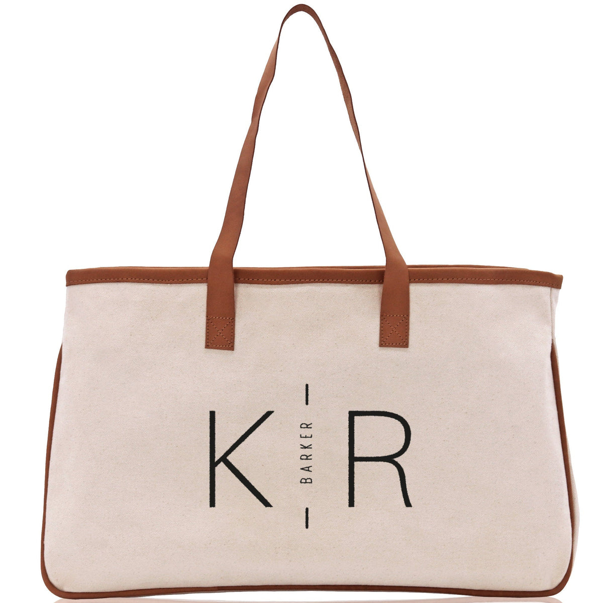 Personalized Embroidered Initials Tote Bag