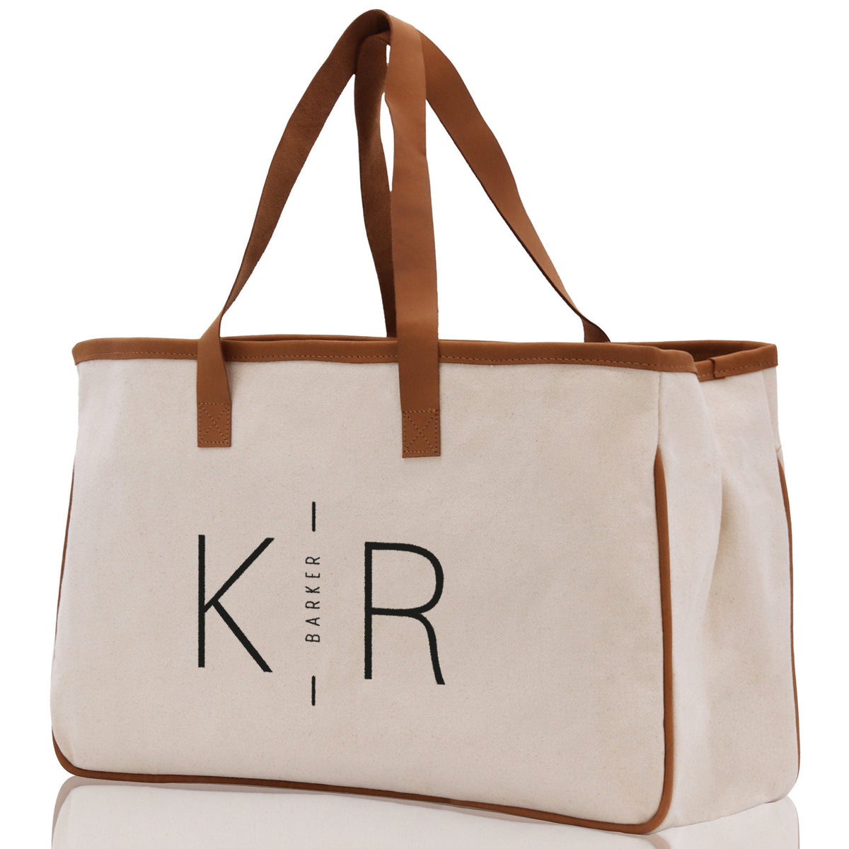 Personalized Embroidered Initials Tote Bag