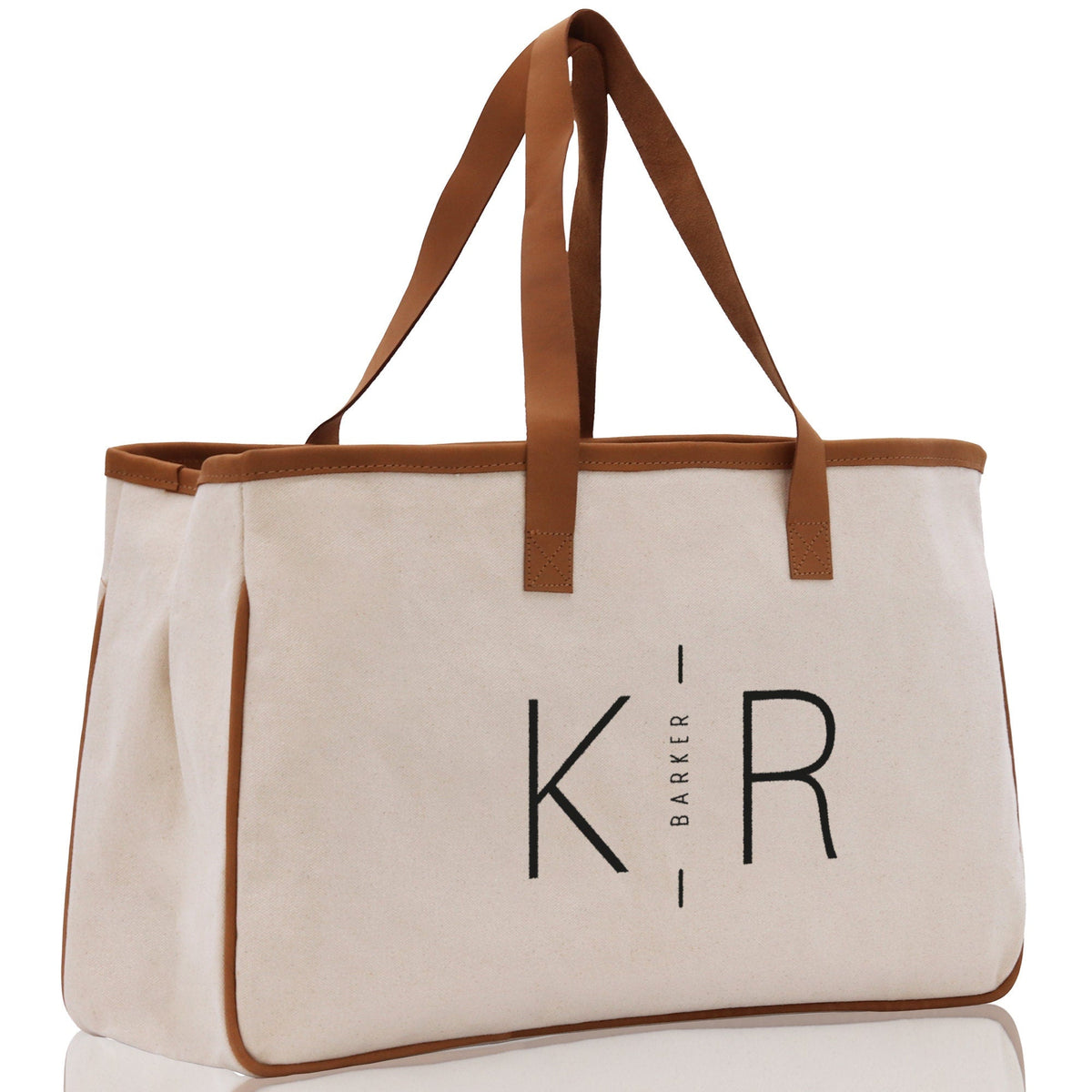 Personalized Embroidered Initials Tote Bag