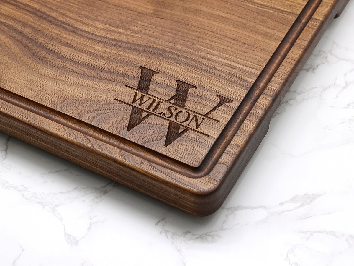 Personalized Thick Wood Cutting Board, Extra Large