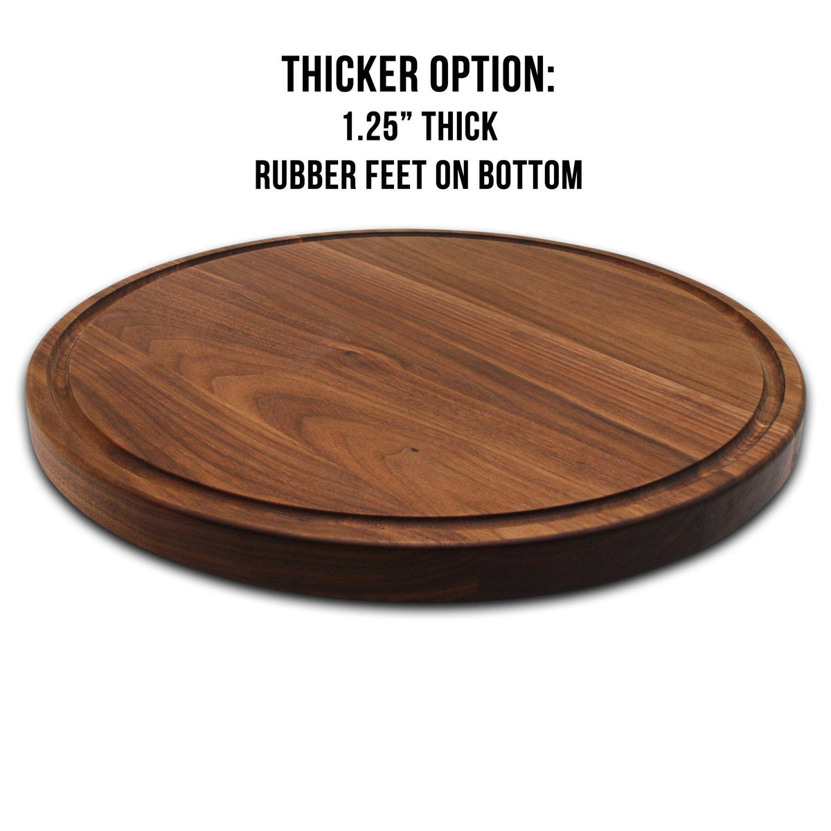 Personalized Round Walnut Charcuterie Board, 18 Inch