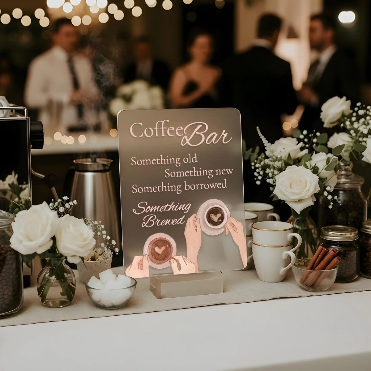 Something Brewed Coffee Bar Table Sign