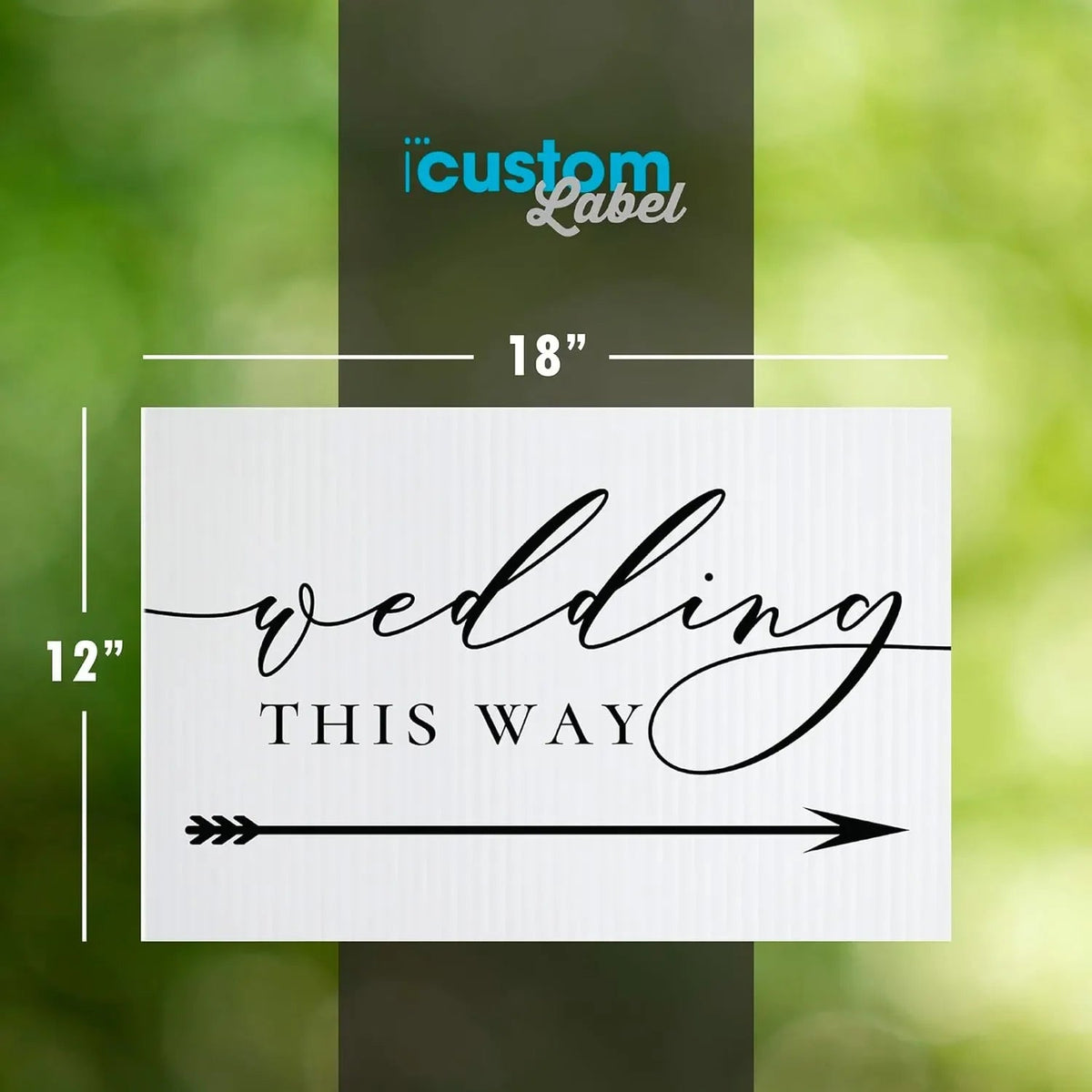 Wedding This Way Yard Sign