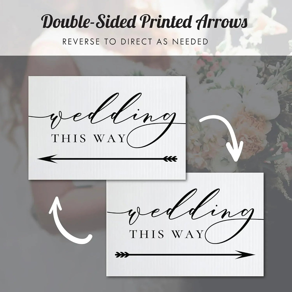 Wedding This Way Yard Sign