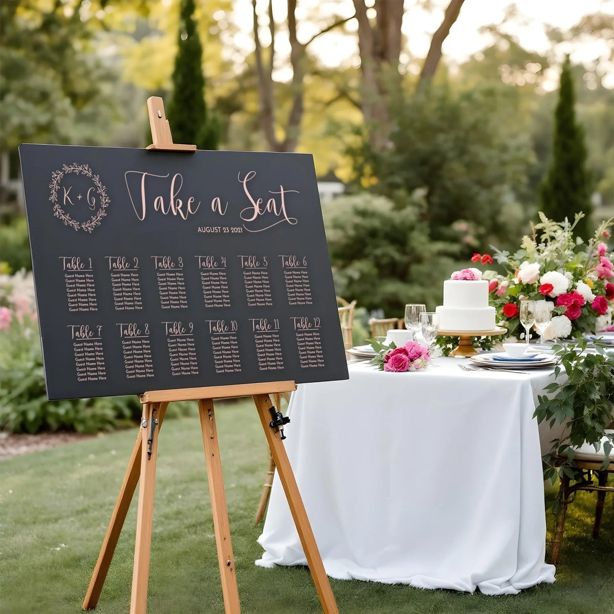 Wreath Wedding Seating Chart