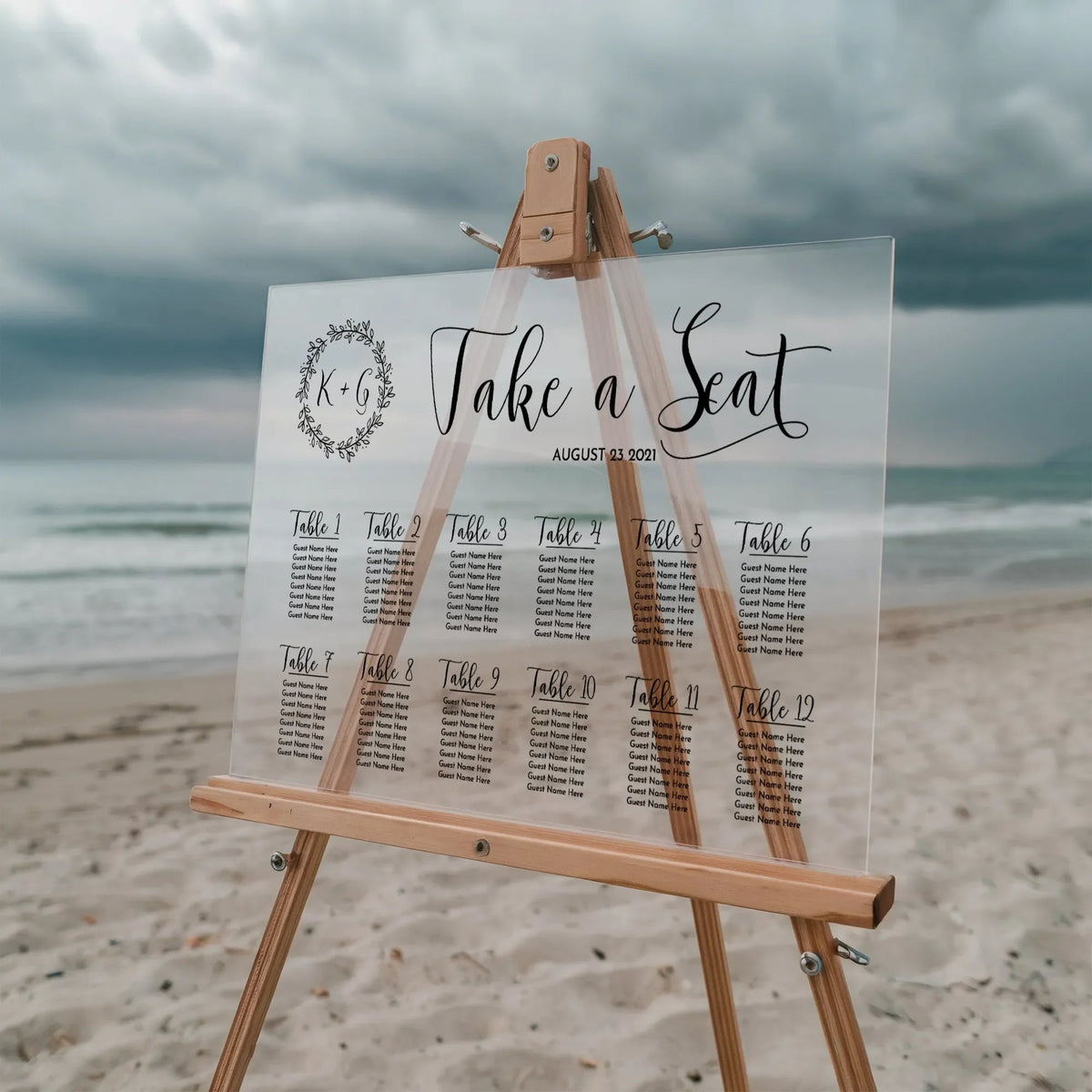 Wreath Wedding Seating Chart