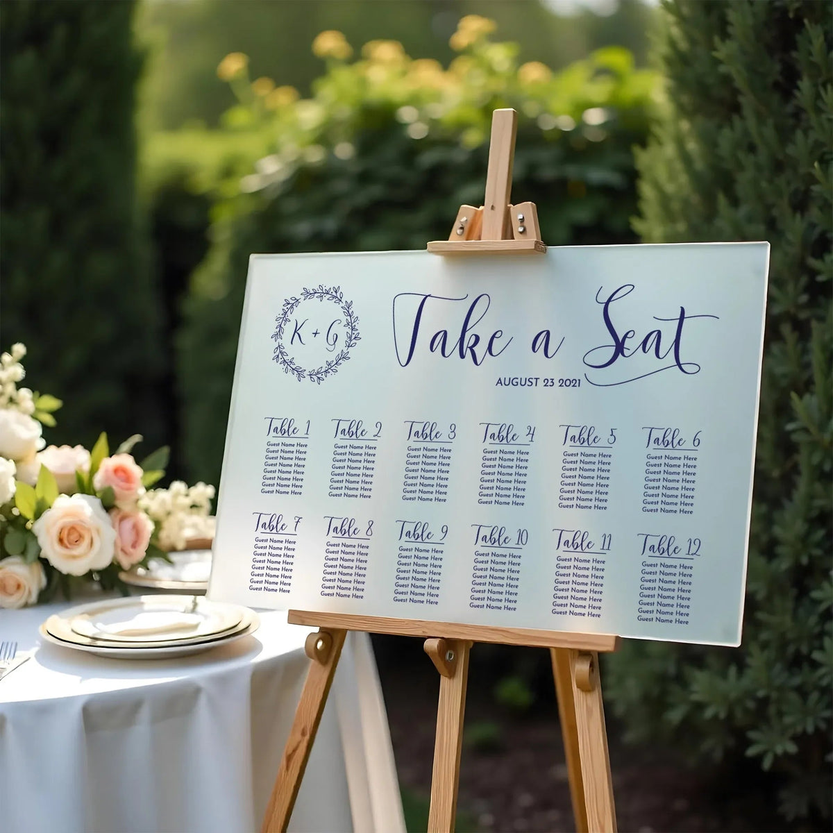 Wreath Wedding Seating Chart